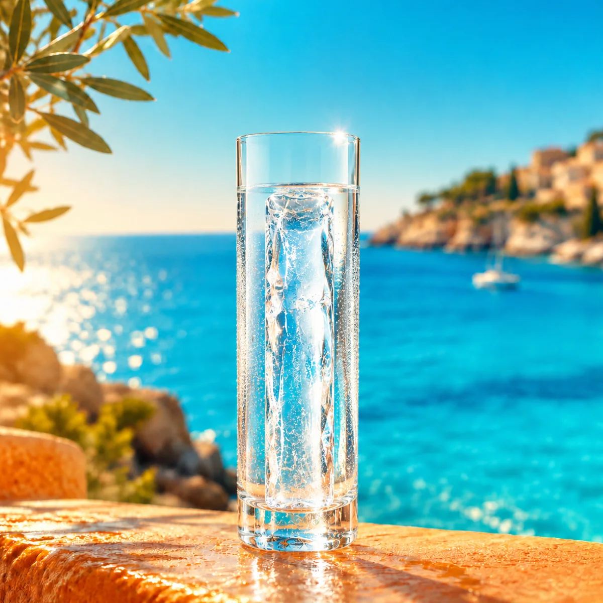 Bâton de glace Collins dans un verre